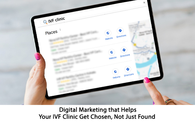 Digital Marketing that Helps Your IVF Clinic Get Chosen, Not Just Found